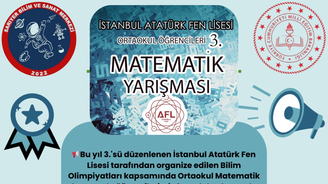 ATATÜRK FEN LİSESİ MATEMATİK YARIŞMASI'NDAN 3 MADALYA KAZANDIK...